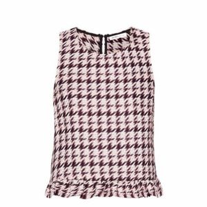 NWOT - BCBG Frayed Houndstooth Tank Top